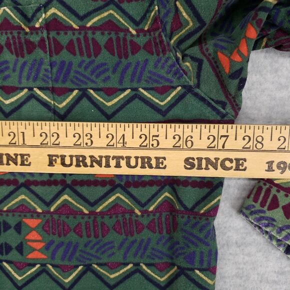 Vintage Columbia Aztec Chamois Shirt Mens 2XL Green Geometric Southwestern - Picture 4 of 7
